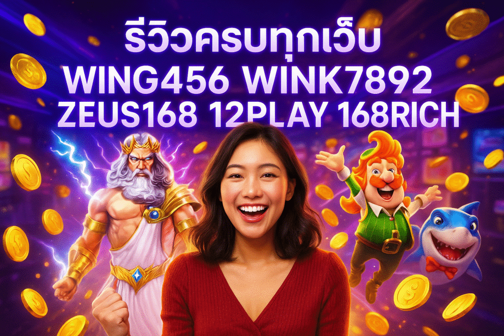 รีวิวครบทุกเว็บ WING456 WINK789 ZEUS168 12PLAY 168RICH