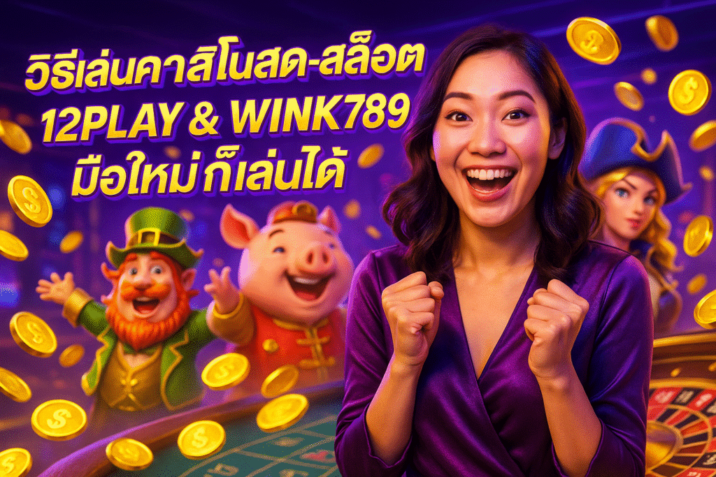 วิธีเล่นคาสิโนสด-สล็อต 12PLAY & WINK789 มือใหม่ก็เล่นได้