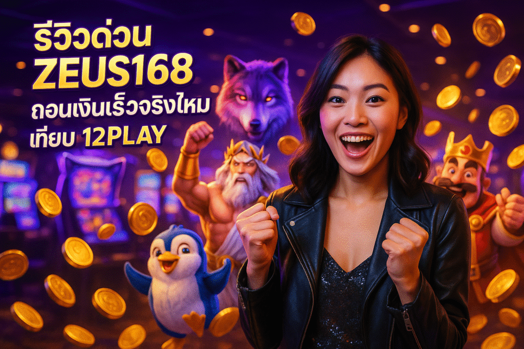 รีวิวด่วน ZEUS168 ถอนเงินเร็วจริงไหม เทียบ 12PLAY