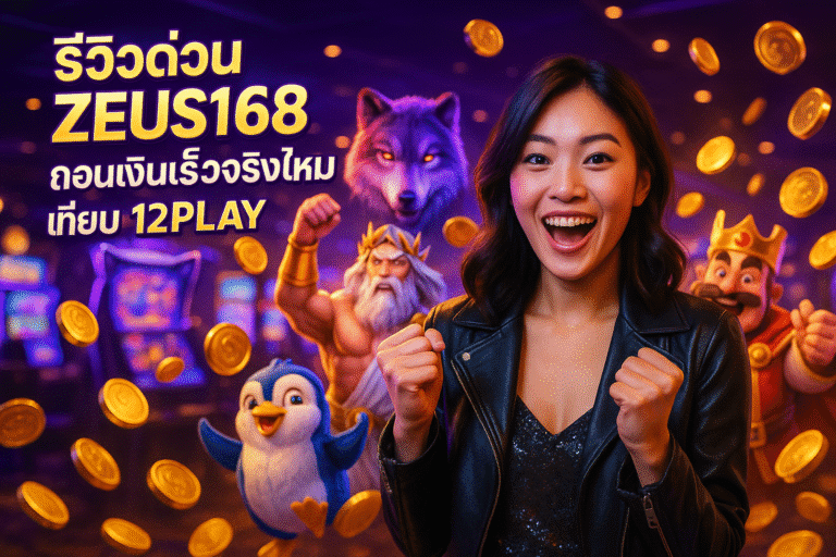 รีวิวด่วน ZEUS168 ถอนเงินเร็วจริงไหม เทียบ 12PLAY